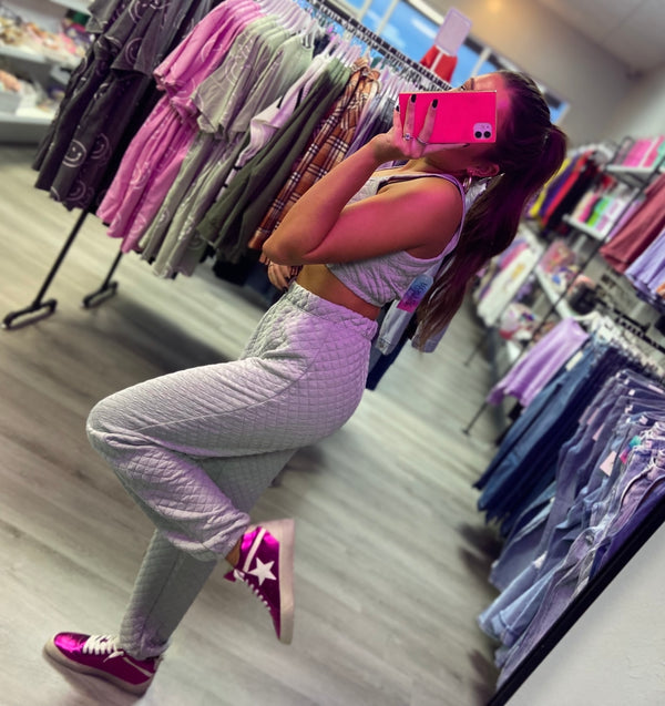 Called It Quilts - Quilted Crop and Jogger Set - ONLINE ONLY