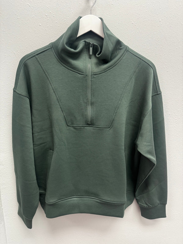 BLACK FRIDAY | High Neck Scuba Half Zip Pullover