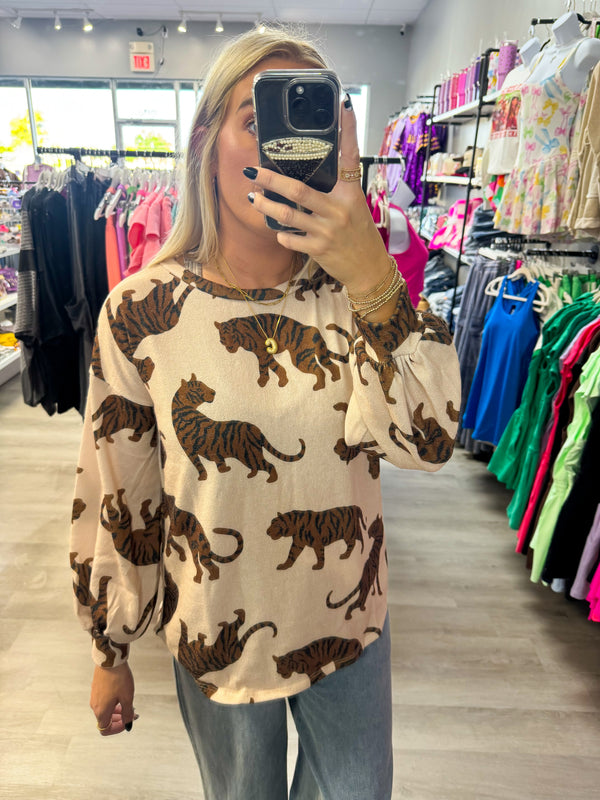 Tiger Long-Sleeve Top
