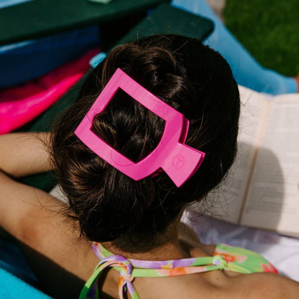 Flat Square Hair Clip | Large | Tropical Punch
