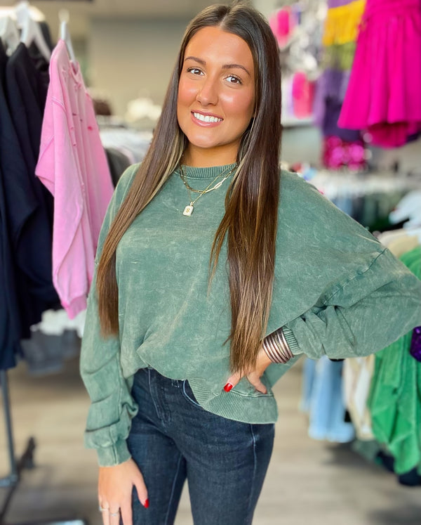 Not Your Basic Olive Pullover