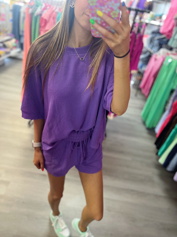 My Way Ribbed Round Neck Set