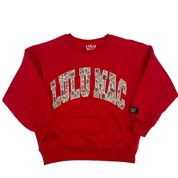 Red and Camo Sweatshirt | LULU MAC