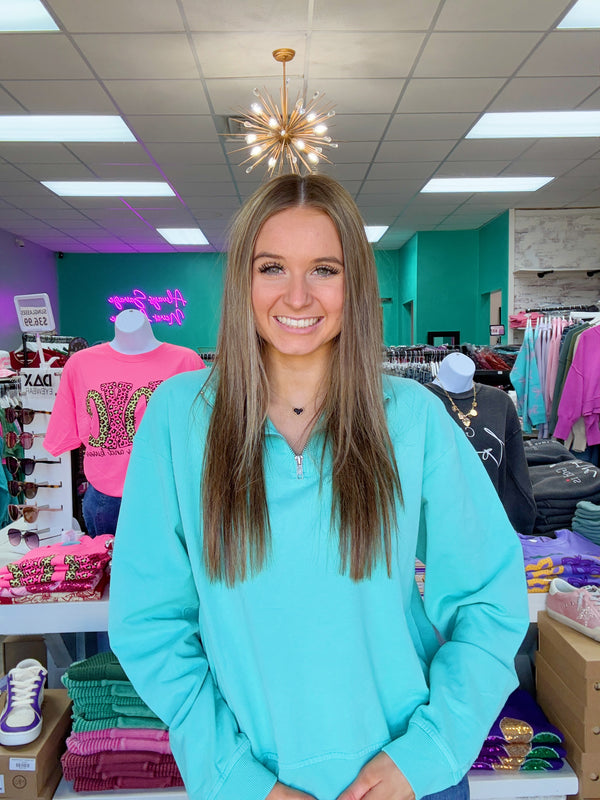 All You Need Half Zip Long Sleeve Sweatshirt