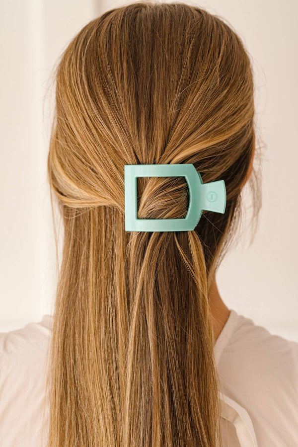 Square Flat Hair Clip | Small | Totally Turquoise