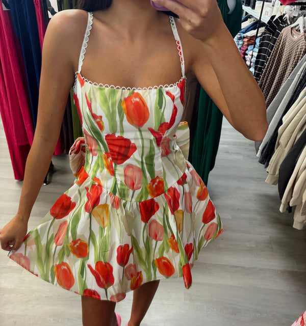 In the Tulips Bow Dress