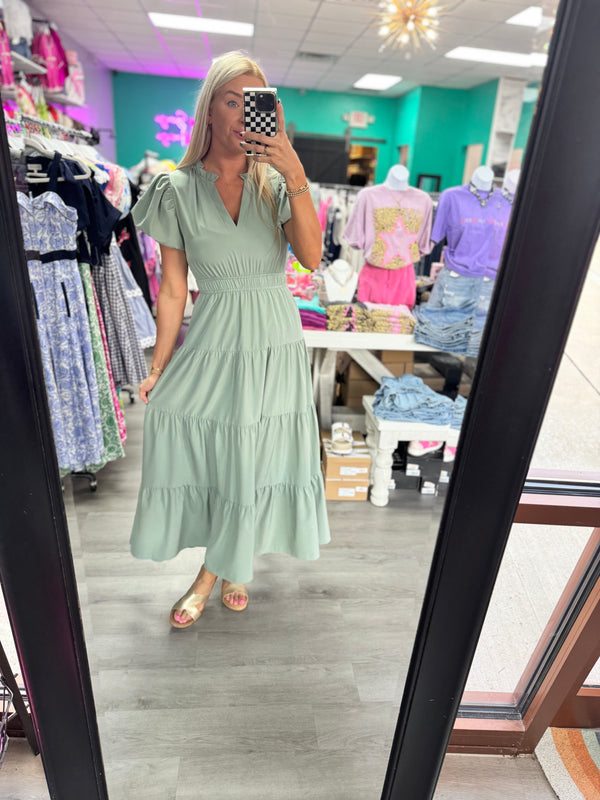 Sage Green Dreams Dress
