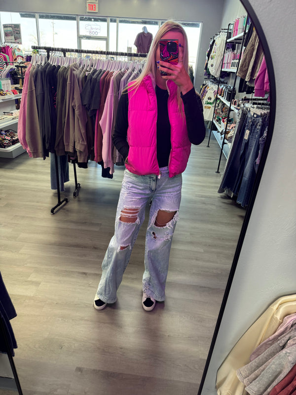 Two Sides to Every Story Reversable Puffer Vest