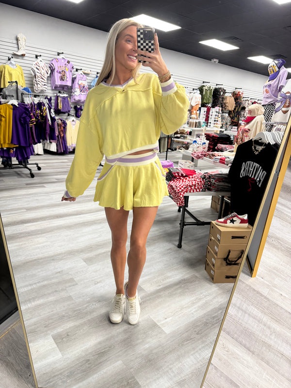 Pastel Yellow and Purple Set