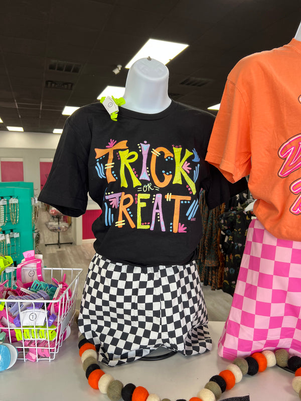Trick or Treat Halloween Rhinestone Tee