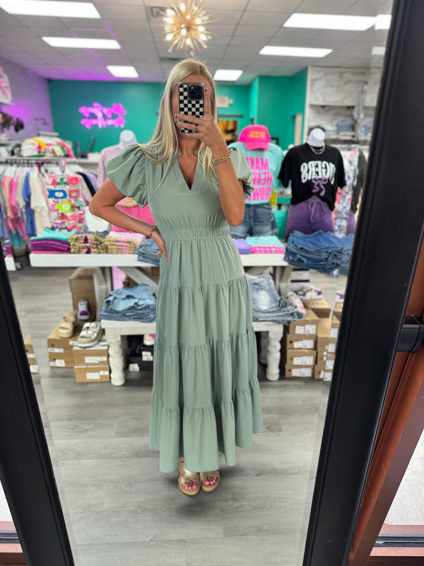 Sage Green Dreams Dress
