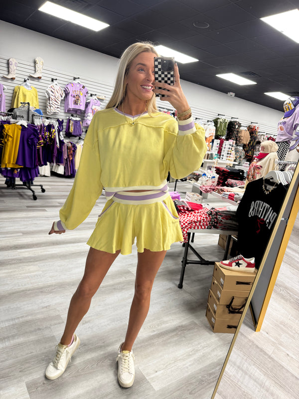 Pastel Yellow and Purple Set