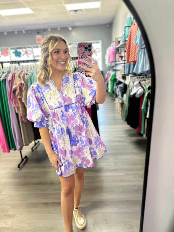 Purple Paisley Dress