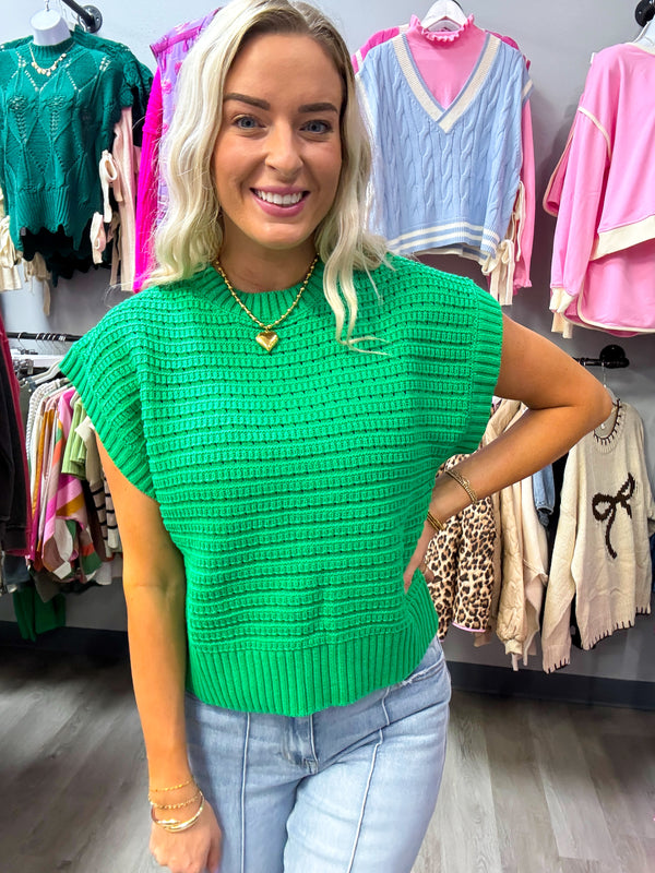 Knit Short Sleeve Sweater