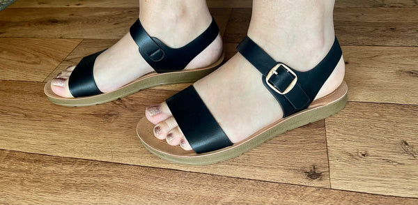 The Josie Sandal - Black