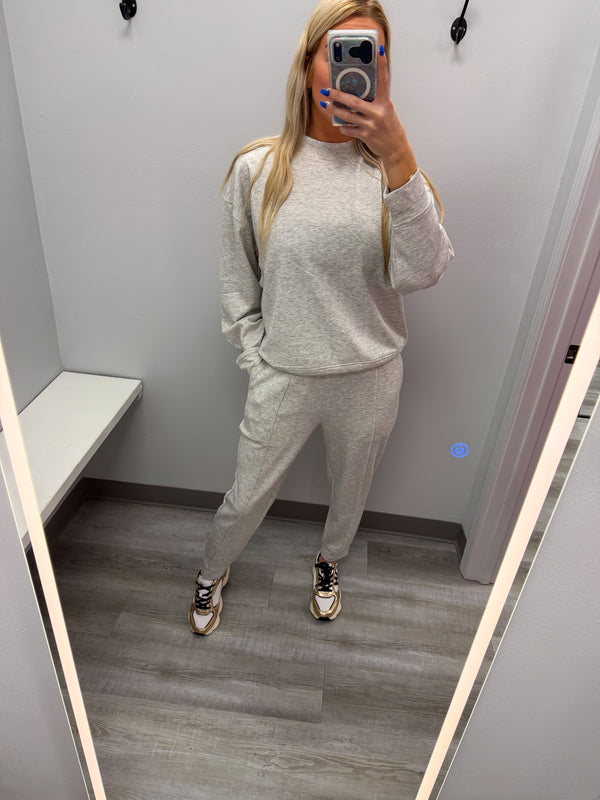 Cloud Nine Mockneck Set | Heather Grey