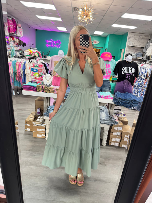 Sage Green Dreams Dress