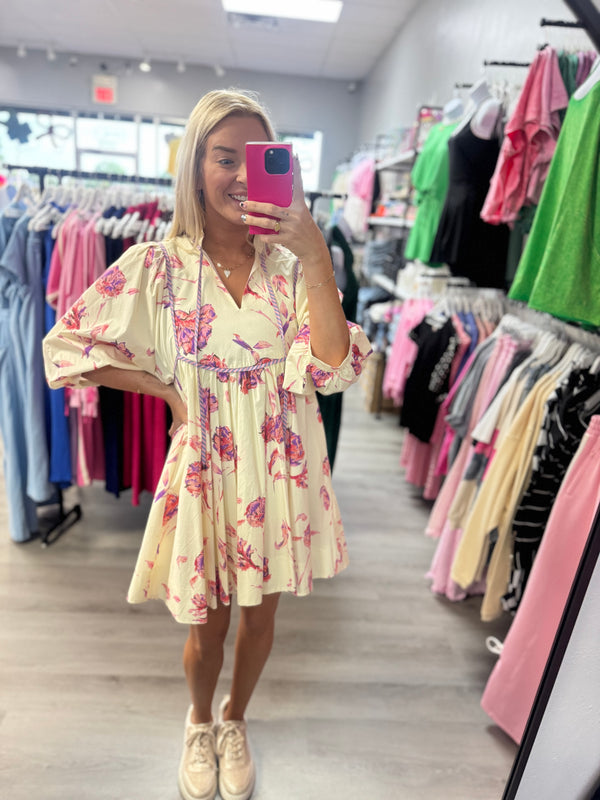 Feeling Radiant Dress- Cream