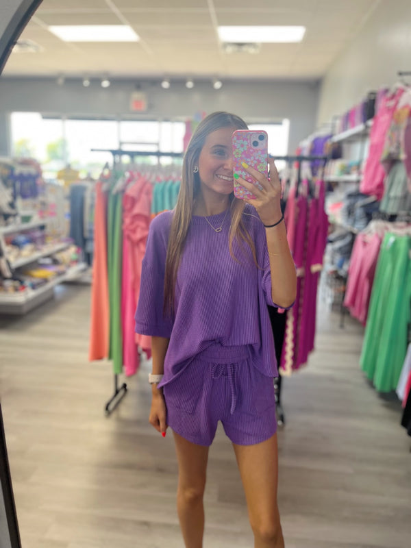 My Way Ribbed Round Neck Set