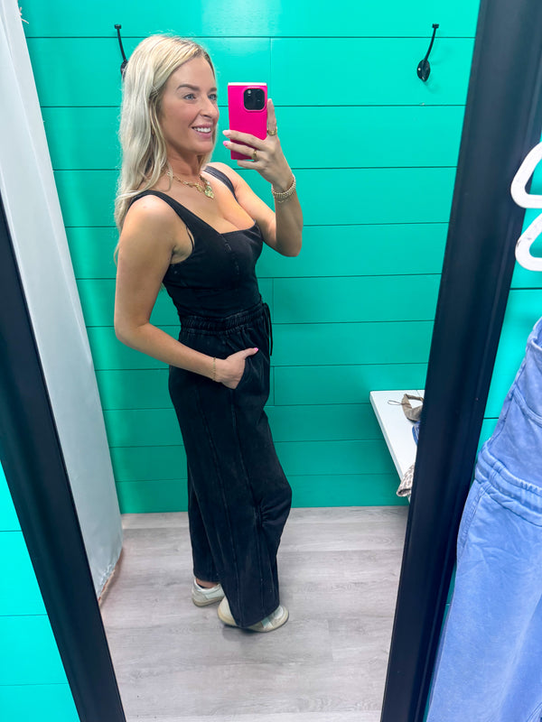 Acid Wash Jumpsuit