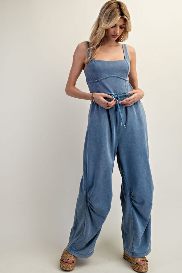 Acid Wash Jumpsuit