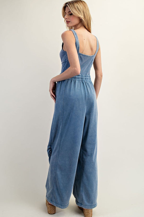 Acid Wash Jumpsuit