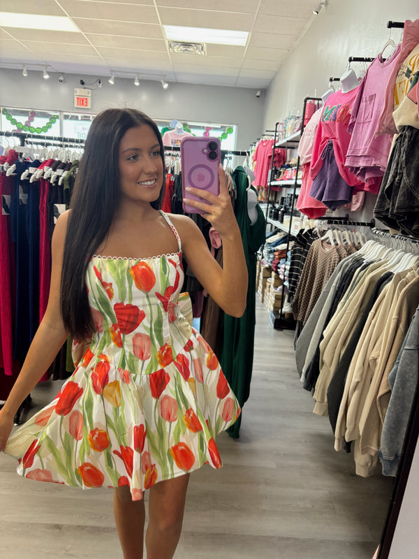In the Tulips Bow Dress