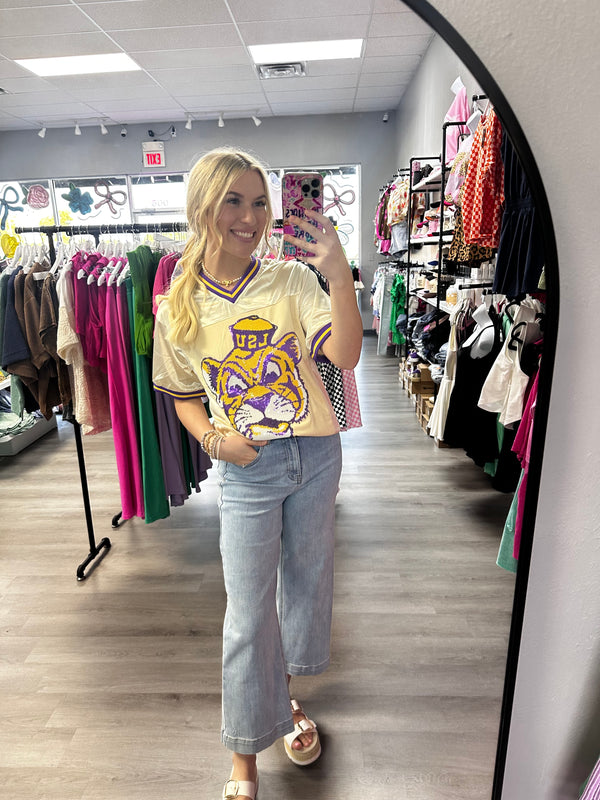 Lsu Vintage Geaux Mike (Licensed) | Sequin Design Jersey