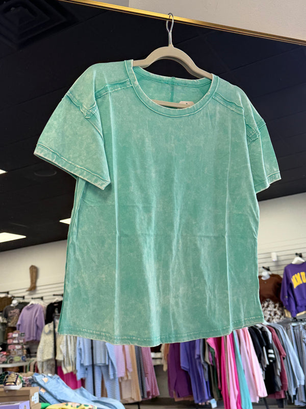 Your Best Basic Tee | Acid Wash with Seam Detail