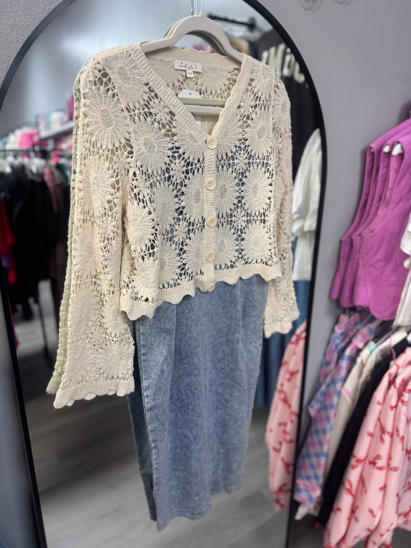 Denim Cut Out Midi Dress