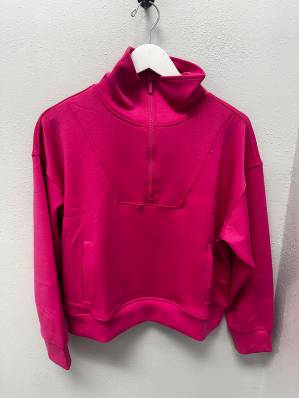 BLACK FRIDAY | High Neck Scuba Half Zip Pullover