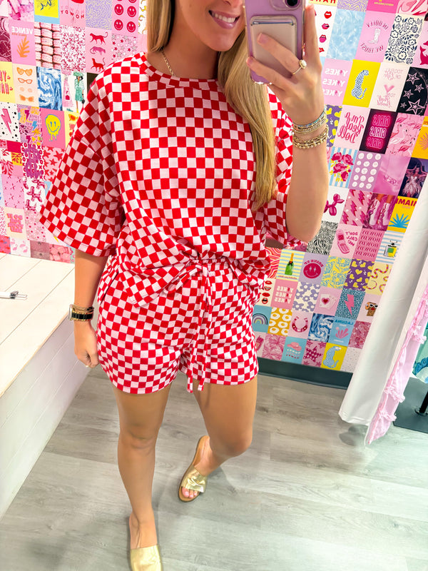 Red Checkered Set