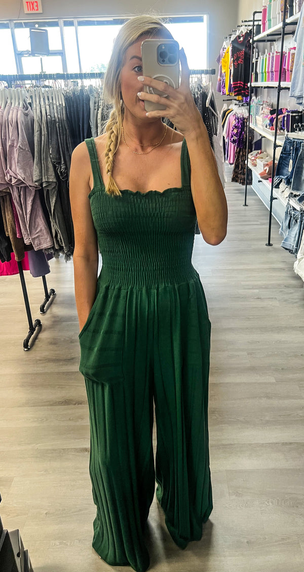 Embrace the Day Green Jumpsuit