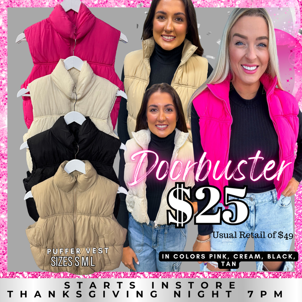 BLACK FRIDAY | PUFFER VEST