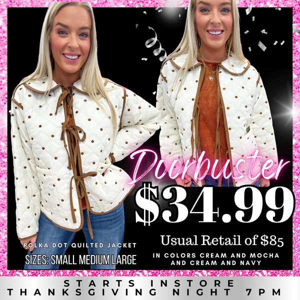 BLACK FRIDAY | Polka Dot Quilted Jacket