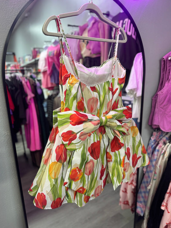 In the Tulips Bow Dress