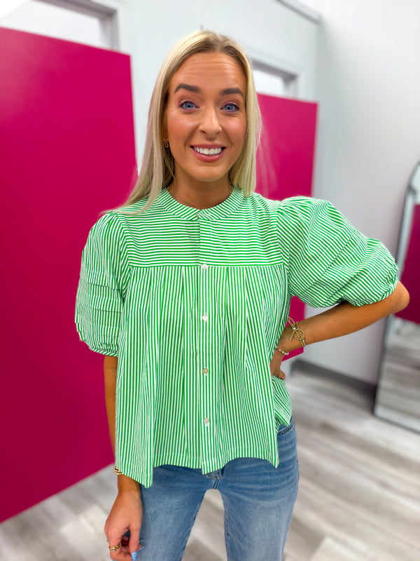 Going Green Stripe Top