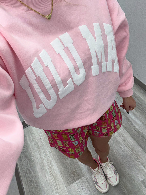 Lulu Mac Sweatshirt Light Pink/White