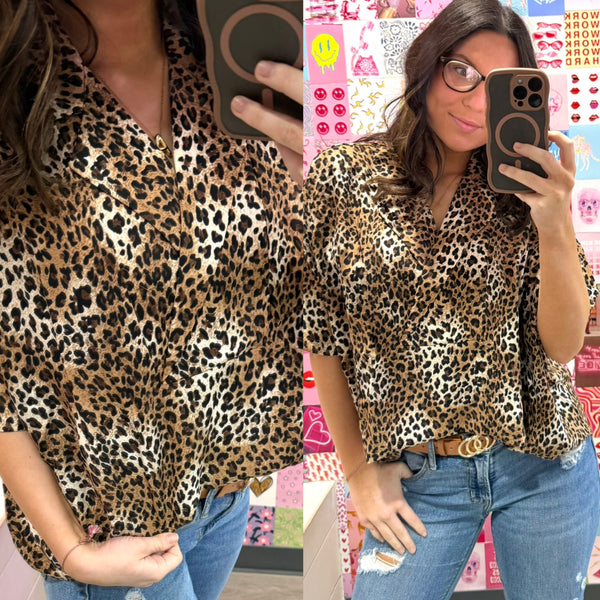 I'm Telling You Leopard Top