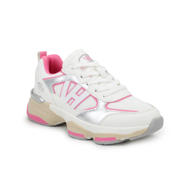 The Dash Sneaker White Silver Pink