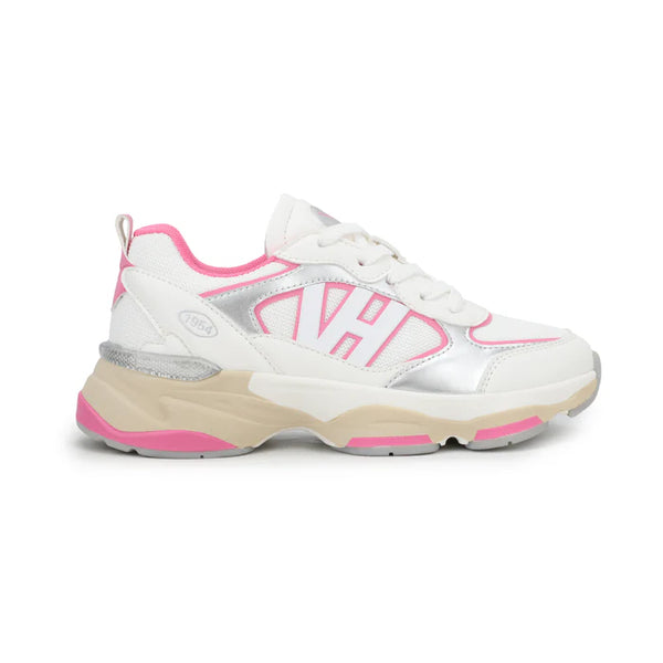The Dash Sneaker White Silver Pink