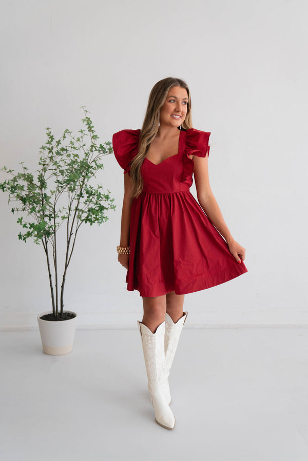 Gameday Beauty Bow Tie Back Mini Dress