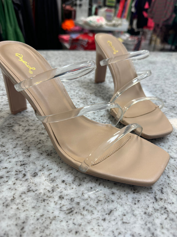 The Kaylee Clear Nude Heel