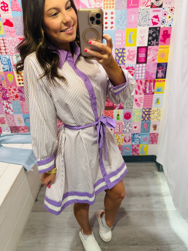 The Lavender Lane Striped Dress