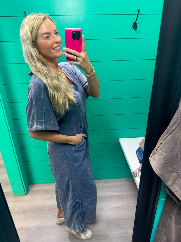 Meet Me Half Way V-Neck Jumpsuit