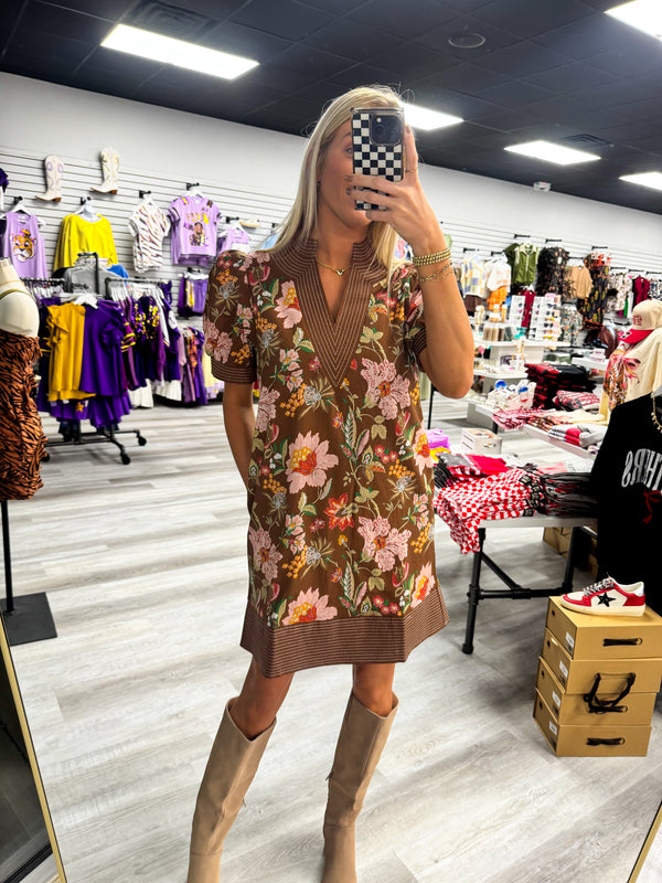 Fall Into Floral Dress