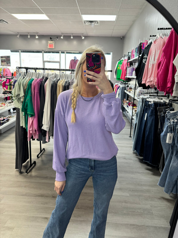 Slow Your Roll Lavender Pullover