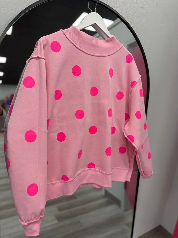 AMORE Reversible Mock Neck Sweatshirt