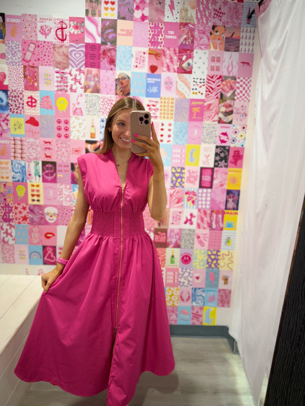 Hear Me Out Midi Zipper Dress