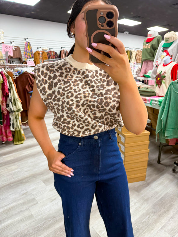 She's Been Spotted Short Sleeve Sweater